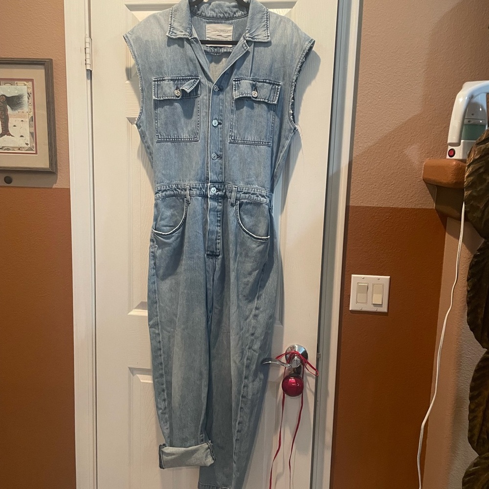Citizens Of Humanity Light Blue Denim Jumpsuit